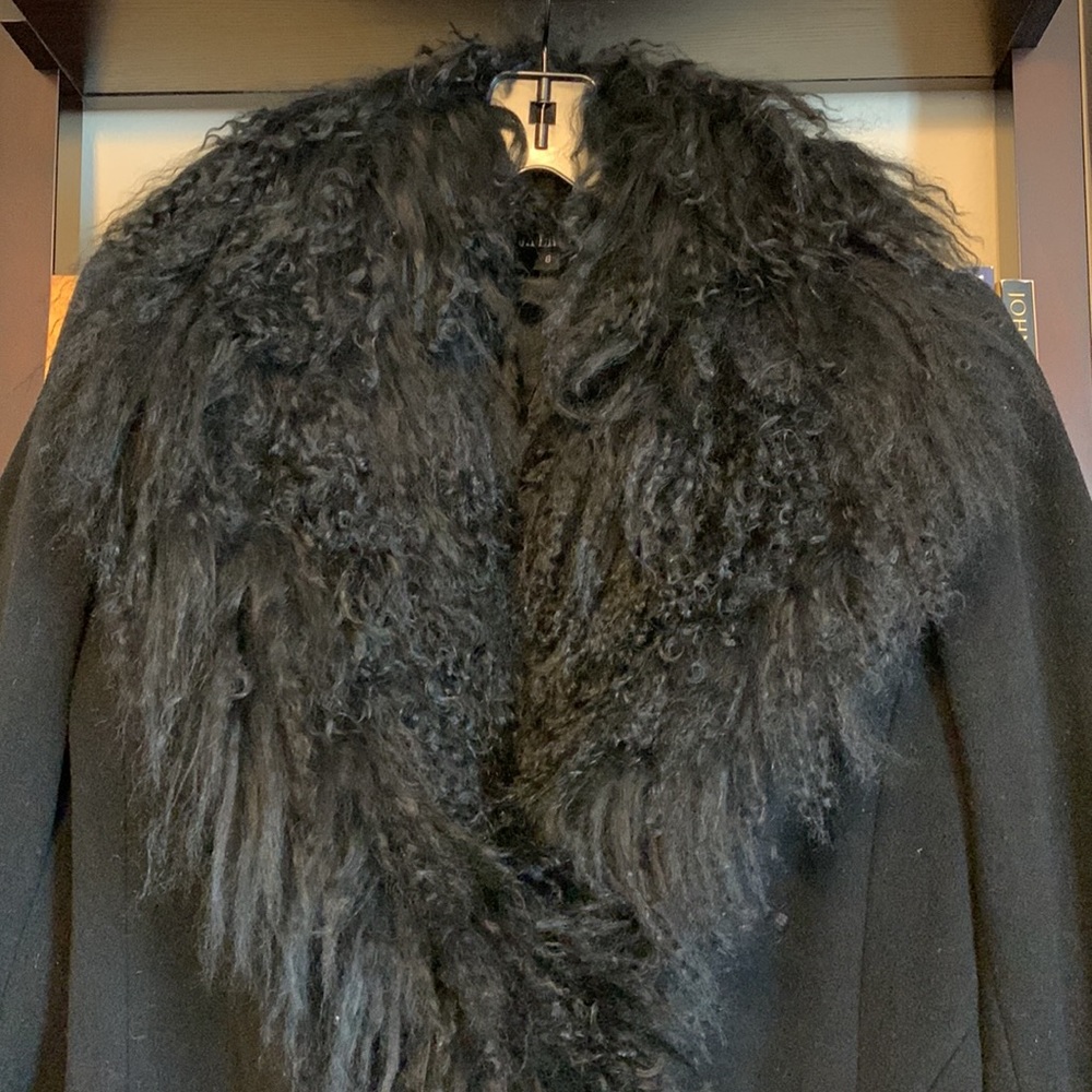 Lambswool coat with karakul lamb fur - Picture 8 of 8